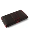 Buy LURESKO FREYA XL leather holster for belt, phone case 165x82x10mm (black smooth with red thread and red interior) - LUR5 - {ean13} - Home Screen Store Europe