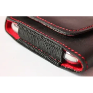 Kup LURESKO FREYA XL Lederholster für den Gürtel, Handyhülle 165x82x10mm (schwarz glatt mit rotem Faden und rotem Innenraum) - LUR5 - {ean13} - Sklep Home Screen