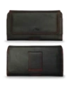 Kup LURESKO FREYA XL kožené pouzdro na opasek, pouzdro na telefon 165x82x10mm (černé hladké s červenou nití a červeným vnitřkem) - LUR5 - {ean13} - Sklep Home Screen