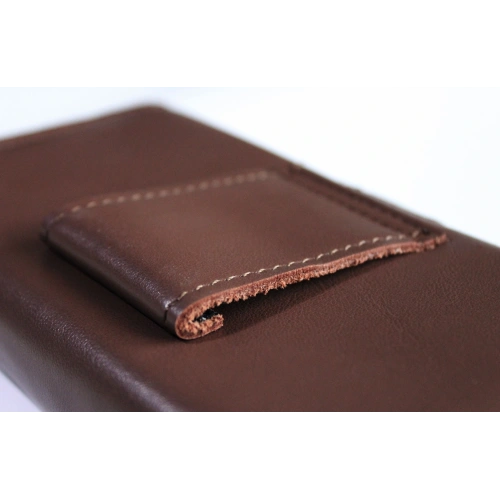 Buy LURESKO FREYA XL leather holster for belt, phone case 165x82x10mm (smooth brown) - LUR6 - {ean13} - Home Screen Store Europe