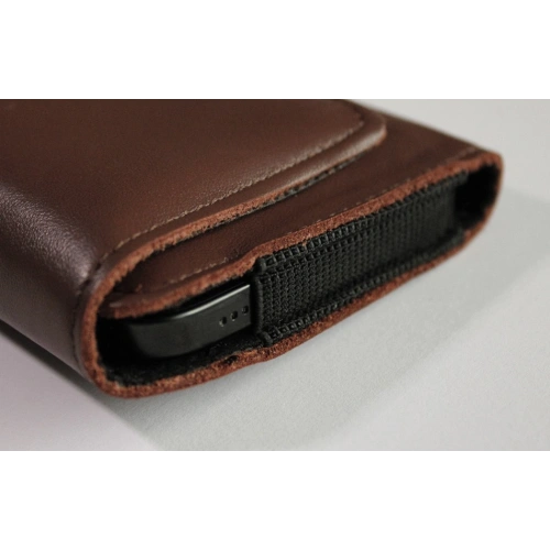 Buy LURESKO FREYA XL leather holster for belt, phone case 165x82x10mm (smooth brown) - LUR6 - {ean13} - Home Screen Store Europe