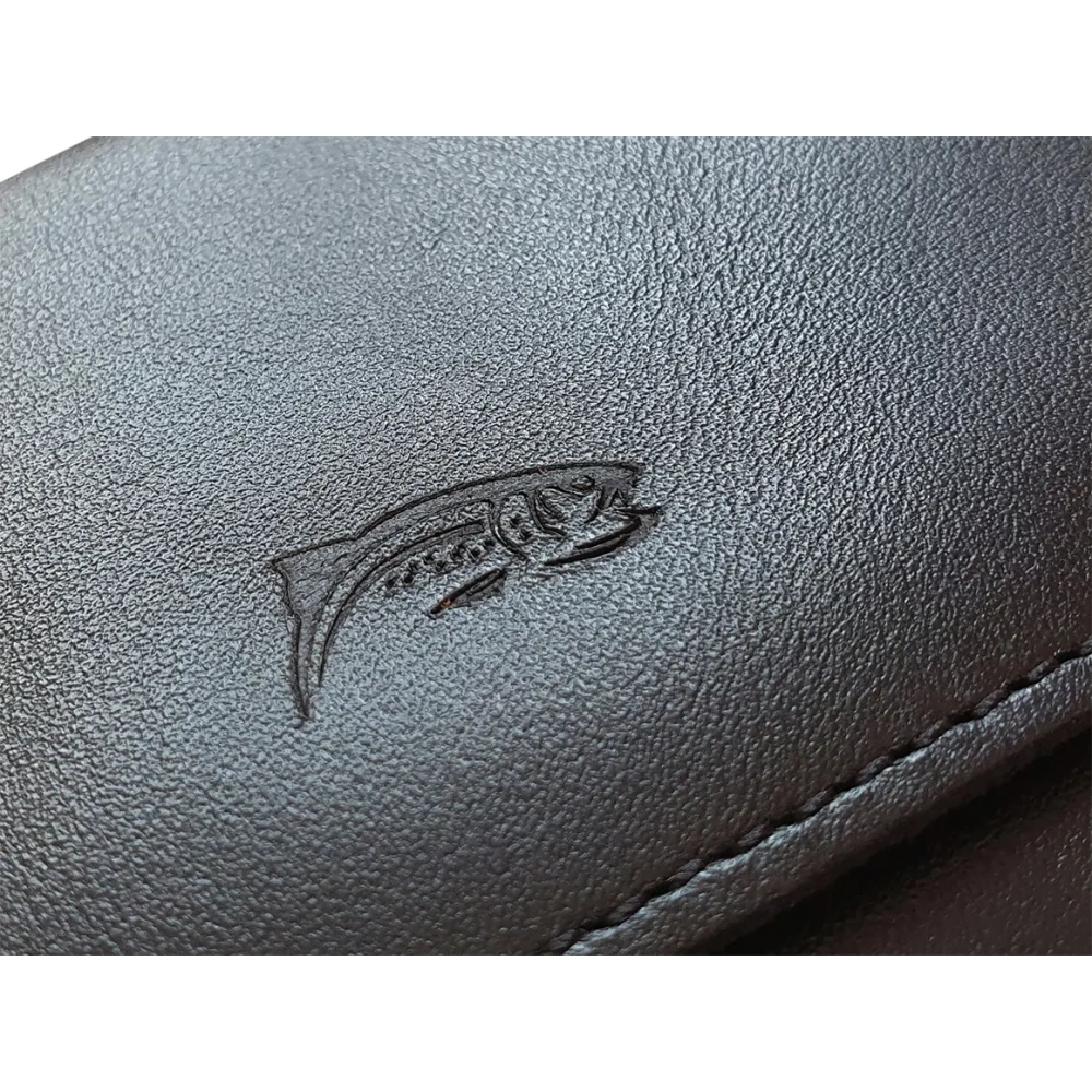 Skórzana kabura LURESKO FREYA S do paska etui na telefon 131x62x12mm - CZARNY GŁADKI