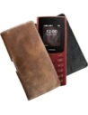 Buy LURESKO FREYA S leather holster for belt phone case 131x62x12mm - VINTAGE BROWN - LUR8 - {ean13} - Home Screen Store Europe