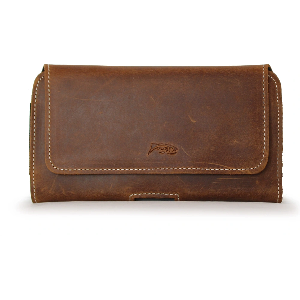 Skórzana kabura LURESKO FREYA S do paska etui na telefon 131x62x12mm - BRĄZ VINTAGE