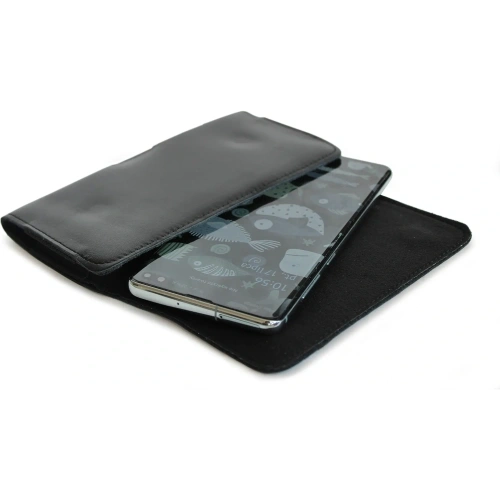 Kup LURESKO FREYA M Lederholster für Gürtel Handyhülle 150x 72x10 - SCHWARZ GLATT - LUR9 - {ean13} - Sklep Home Screen