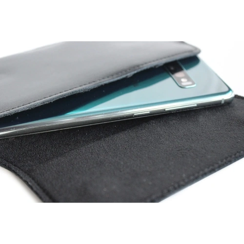 Buy LURESKO FREYA M leather holster for belt phone case 150x 72x10 - BLACK SMOOTH - LUR9 - {ean13} - Home Screen Store Europe