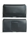 Buy LURESKO FREYA M leather holster for belt phone case 150x 72x10 - BLACK SMOOTH - LUR9 - {ean13} - Home Screen Store Europe