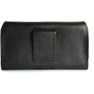Kup LURESKO FREYA XXL Lederholster für Gürtel, Handyhülle 170x82x10mm (schwarz gerippt, schwarze Nähte) - LUR11 - {ean13} - Sklep Home Screen