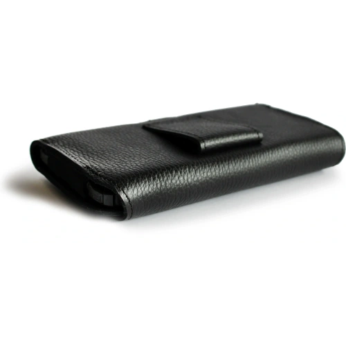 Kup LURESKO FREYA XXL Lederholster für Gürtel, Handyhülle 170x82x10mm (schwarz gerippt, schwarze Nähte) - LUR11 - {ean13} - Sklep Home Screen