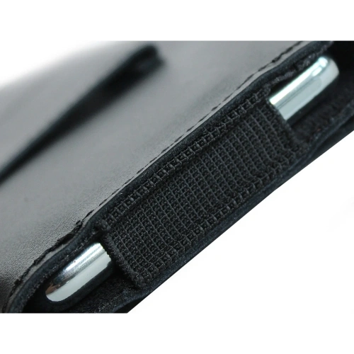 Buy LURESKO FREYA XXL leather holster for belt phone case 170x82x10mm (black smooth with black thread) - LUR10 - {ean13} - Home Screen Store Europe