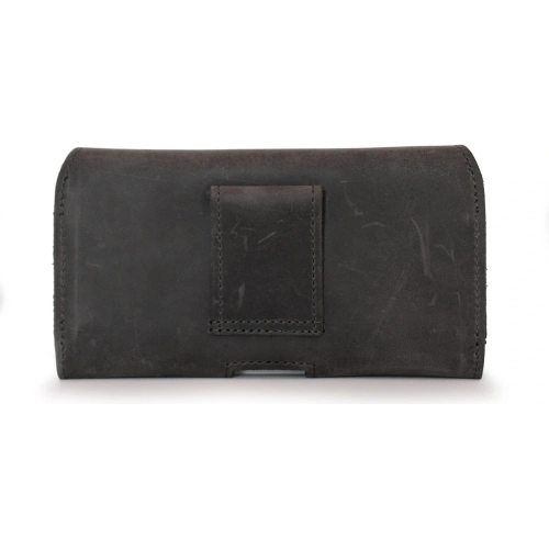 Buy LURESKO FREYA XXL leather holster for belt phone case 170x85x10mm (gray vintage gray thread) - LUR13 - {ean13} - Home Screen Store Europe