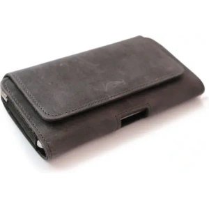 Kup LURESKO FREYA XXL Lederholster für Gürtel Handyhülle 170x85x10mm (grau vintage mit grauem Faden) - LUR13 - {ean13} - Sklep Home Screen