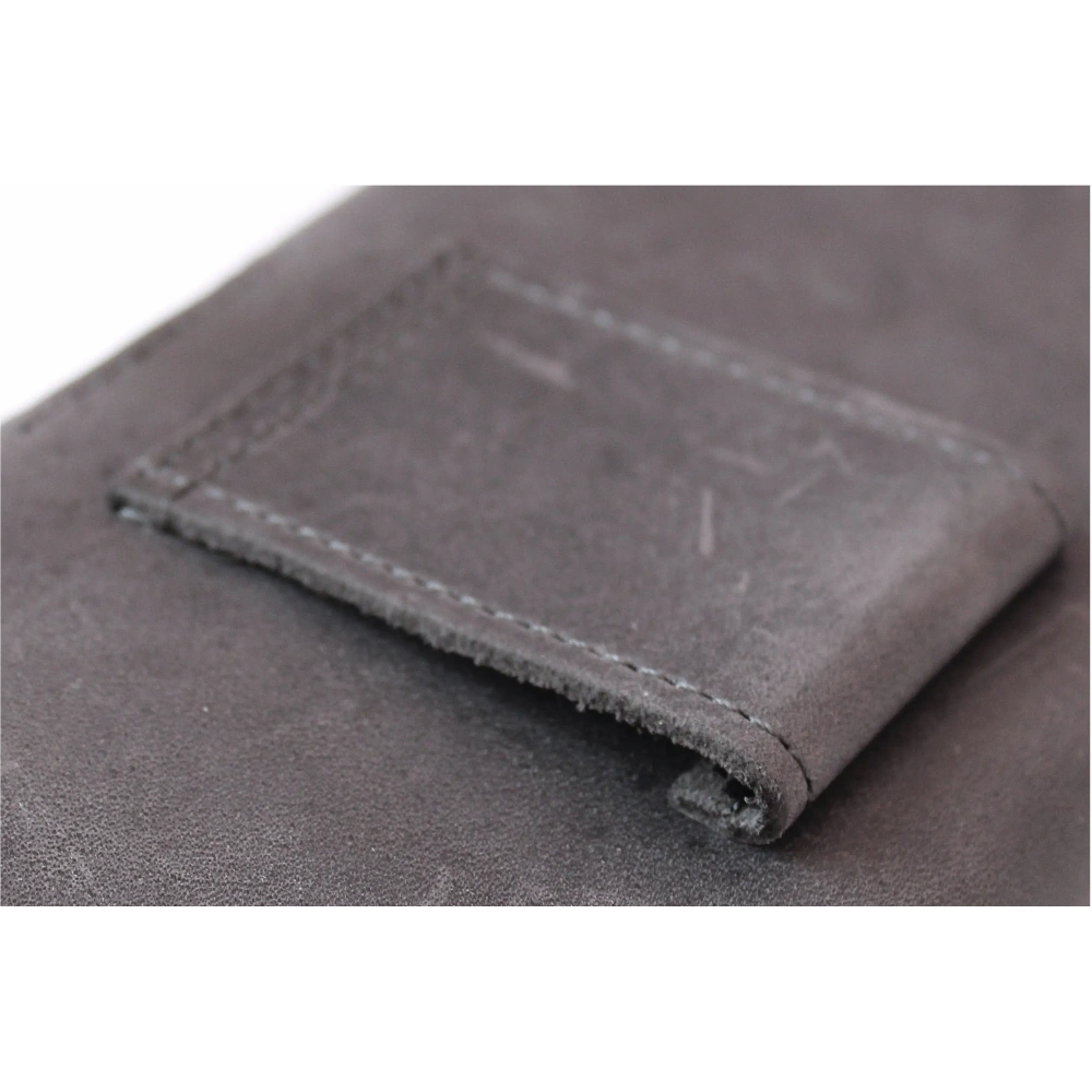 Skórzana kabura LURESKO FREYA XXL do paska etui na telefon 170x85x10mm (szary vintage szara nić)