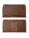Buy LURESKO FREYA XXL leather holster for belt, phone case 170x85x10mm (vintage brown with white thread) - LUR12 - {ean13} - Home Screen Store Europe