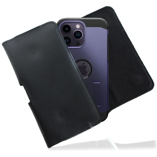 Kup LURESKO FREYA 3XL husa din piele pentru curea, husă pentru telefon 175x83x15 (neagră netedă cu fir negru) - LUR15 - {ean13} - Sklep Home Screen