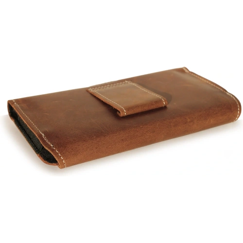 Buy LURESKO FREYA 3XL leather holster for belt, phone case 175x83x15 (vintage brown with white thread) - LUR16 - {ean13} - Home Screen Store Europe