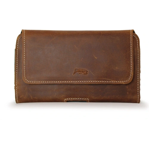Buy LURESKO FREYA 3XL leather holster for belt, phone case 175x83x15 (vintage brown with white thread) - LUR16 - {ean13} - Home Screen Store Europe