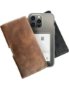 Buy LURESKO FREYA 3XL leather holster for belt, phone case 175x83x15 (vintage brown with white thread) - LUR16 - {ean13} - Home Screen Store Europe