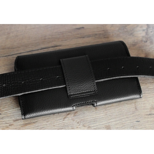 Buy LURESKO HEL XL holster for Eco belt, phone case 165x82x12 (black ribbed with black thread) - LUR18 - {ean13} - Home Screen Store Europe