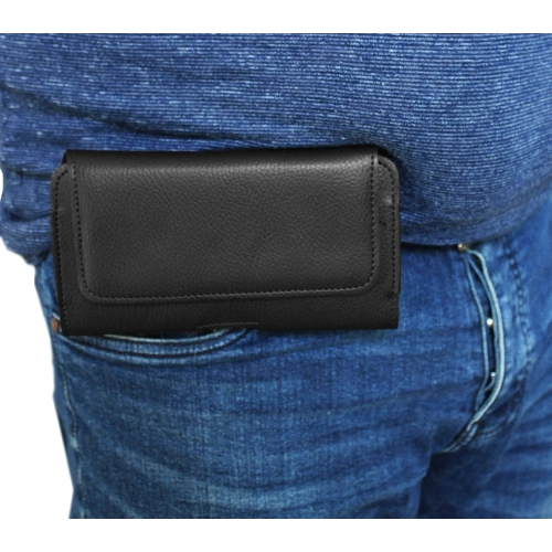 Buy LURESKO HEL XL holster for Eco belt, phone case 165x82x12 (black ribbed with black thread) - LUR18 - {ean13} - Home Screen Store Europe