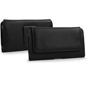 Kup LURESKO HEL XXL Holster für Gürtel Eco-Handyhülle 170x85x12 (schwarz gerippt mit schwarzem Faden) - LUR19 - {ean13} - Sklep Home Screen