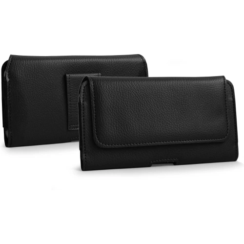 Buy LURESKO HEL XXL holster for belt Eco phone case 170x85x12 (black ribbed with black thread) - LUR19 - {ean13} - Home Screen Store Europe