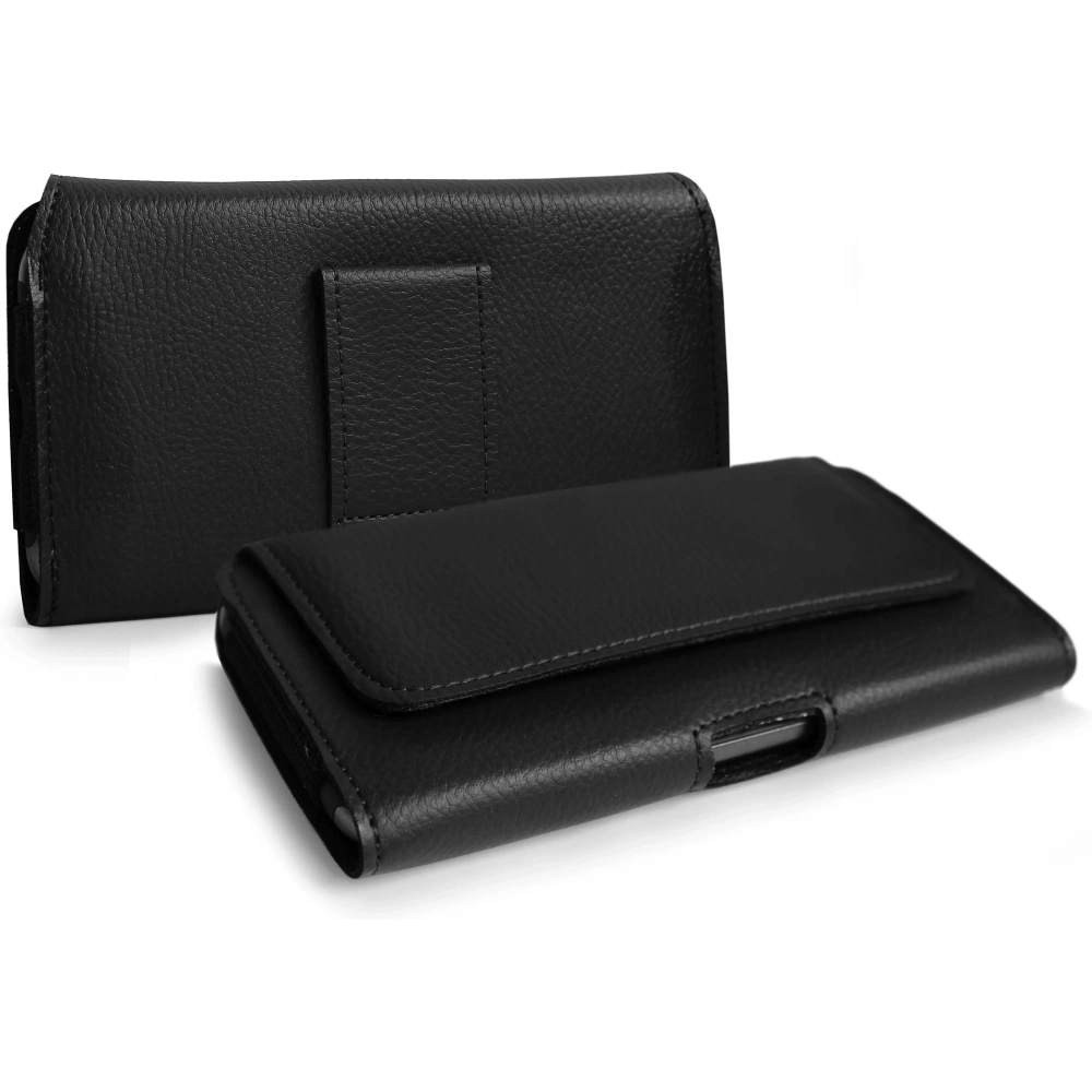 Kabura LURESKO HEL 3XL do paska Eco etui na telefon 175x83x15 (czarny karbowany czarny nić)
