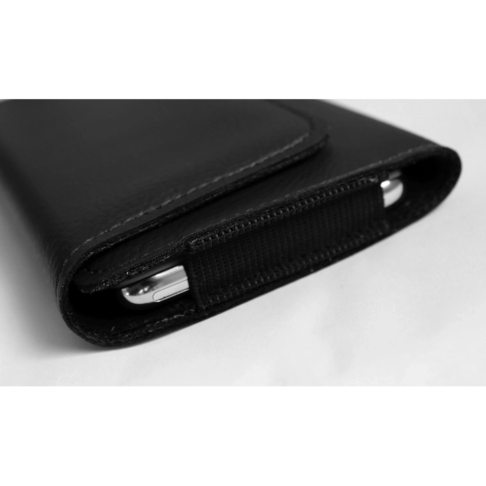 Kabura LURESKO HEL 3XL do paska Eco etui na telefon 175x83x15 (czarny karbowany czarny nić)