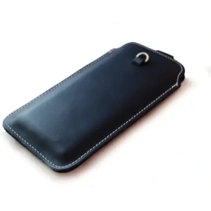 Kup Husa universală din piele LURESKO ASTER XXXL cu un bucle pentru curea, pentru telefoane de 6.5' - 6.9' (albastru marin cu fir alb) - LUR24 - {ean13} - Sklep Home Screen