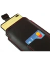 Buy LURESKO ASTER XXXL universal leather case with a loop for a strap, designed for phones 6.5' - 6.9' (smooth black with red stitching) - LUR26 - {ean13} - Home Screen Store Europe
