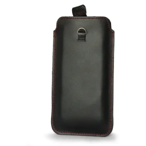 Kup LURESKO ASTER XXXL husă universală din piele cu un bucluc pentru curea, concepută pentru telefoane de 6.5' - 6.9' (negru mat cu cusături roșii) - LUR26 - {ean13} - Sklep Home Screen