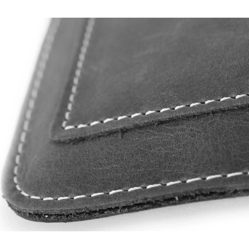 Skórzane etui uniwersalne LURESKO ASTER XXXL z oczkiem na smycz wsuwka na telefon 6.5' - 6.9' (szary vintage biała nić)