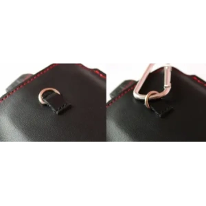 Buy LURESKO ASTER XXXL universal leather case with a loop for a strap, designed for phones 6.5' - 6.9' (smooth black with red stitching) - LUR26 - {ean13} - Home Screen Store Europe