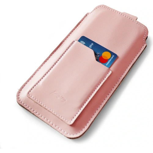 Kup LURESKO ASTER 4XL univerzální kožené pouzdro s poutkem na popruh, vložka pro telefon do 7' (hladká růžová s bílou nití) - LUR30 - {ean13} - Sklep Home Screen