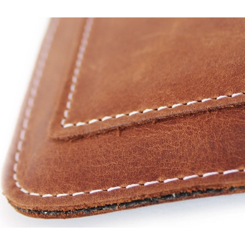 Buy LURESKO ASTER XXL universal leather case with a loop for a lanyard for 5.8' - 6.1' phone (vintage brown with white thread) - LUR32 - {ean13} - Home Screen Store Europe