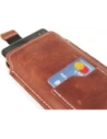 Kup LURESKO ASTER XXL universelle Lederhülle mit einer Schlaufe für einen Lanyard für 5,8' - 6,1' Telefon (vintage braun mit weißem Faden) - LUR32 - {ean13} - Sklep Home Screen