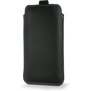 Buy LURESKO LILLA XXXL leather slip case slip case for phone 6.5' - 6.9' (black smooth with white thread) - LUR34 - {ean13} - Home Screen Store Europe