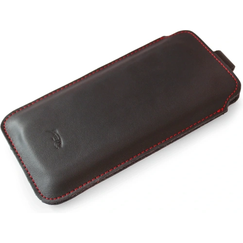 Buy LURESKO LILLA XXXL leather slip case slip case for phone 6.5' - 6.9' (smooth black with red thread) - LUR36 - {ean13} - Home Screen Store Europe