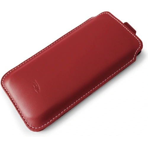 Buy LURESKO LILLA XXXL leather slipcase slipcase for phone 6.5' - 6.9' (red smooth with white thread) - LUR37 - {ean13} - Home Screen Store Europe
