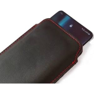 Kup LURESKO LILLA XXXL Lederhülle für Telefon 6,5' - 6,9' (glattes Schwarz mit rotem Faden) - LUR36 - {ean13} - Sklep Home Screen
