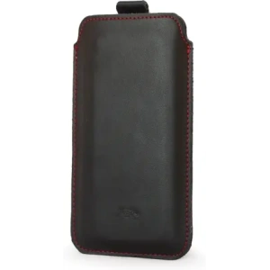 Kup LURESKO LILLA XXXL Lederhülle für Telefon 6,5' - 6,9' (glattes Schwarz mit rotem Faden) - LUR36 - {ean13} - Sklep Home Screen