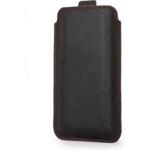 Kup LURESKO LILLA XXXL Lederhülle für Telefon 6,5' - 6,9' (glattes Schwarz mit rotem Faden) - LUR36 - {ean13} - Sklep Home Screen