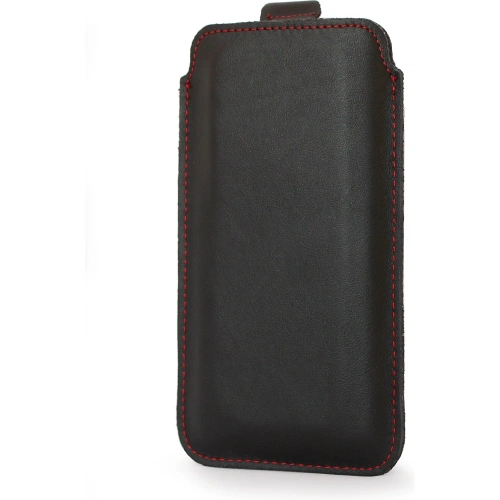 Buy LURESKO LILLA XXXL leather slip case slip case for phone 6.5' - 6.9' (smooth black with red thread) - LUR36 - {ean13} - Home Screen Store Europe