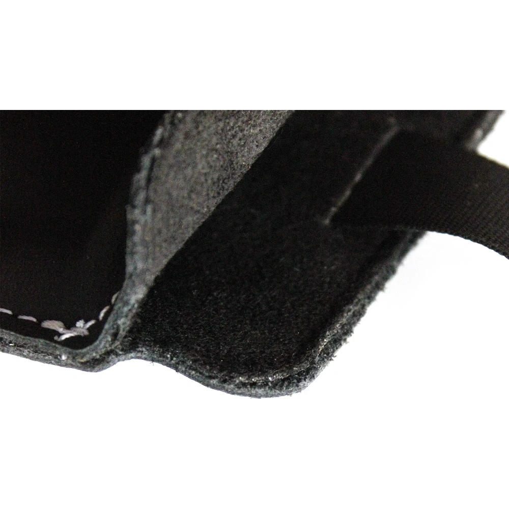 Skórzane etui wsuwane LURESKO LILLA XXXL wsuwka na telefon 6.5' - 6.9' (czarny gładki czerwona nić)