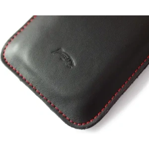 Kup LURESKO LILLA XXXL Lederhülle für Telefon 6,5' - 6,9' (glattes Schwarz mit rotem Faden) - LUR36 - {ean13} - Sklep Home Screen