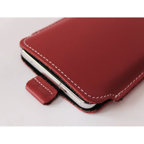 Buy LURESKO LILLA XXXL leather slipcase slipcase for phone 6.5' - 6.9' (red smooth with white thread) - LUR37 - {ean13} - Home Screen Store Europe