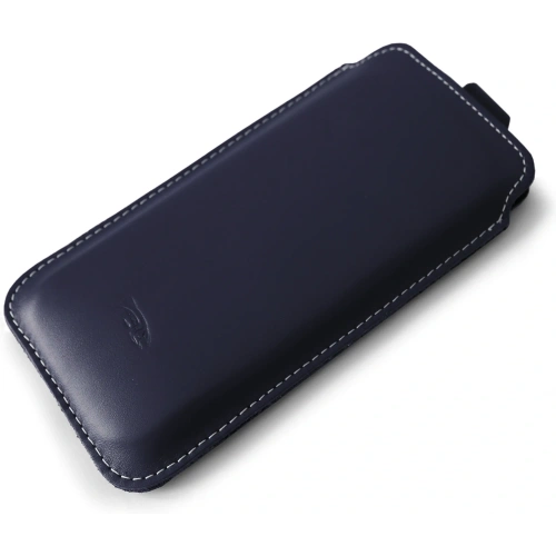 Buy LURESKO LILLA XXXL leather slipcase slipcase for phone 6.5' - 6.9' (blue smooth with white thread) - LUR38 - {ean13} - Home Screen Store Europe