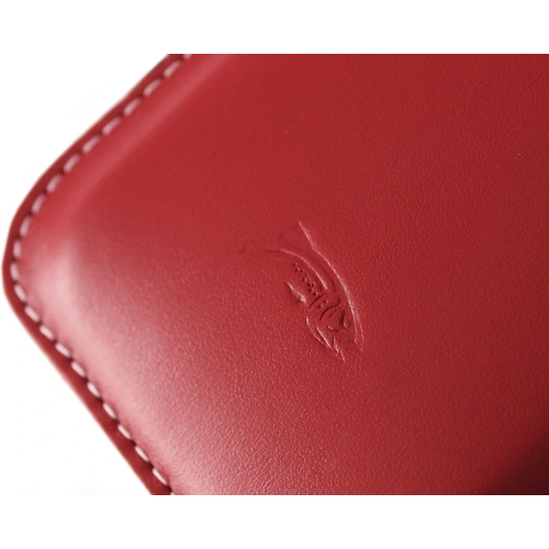 Buy LURESKO LILLA XXXL leather slipcase slipcase for phone 6.5' - 6.9' (red smooth with white thread) - LUR37 - {ean13} - Home Screen Store Europe