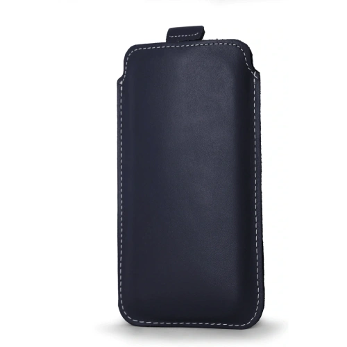 Buy LURESKO LILLA XXXL leather slipcase slipcase for phone 6.5' - 6.9' (blue smooth with white thread) - LUR38 - {ean13} - Home Screen Store Europe