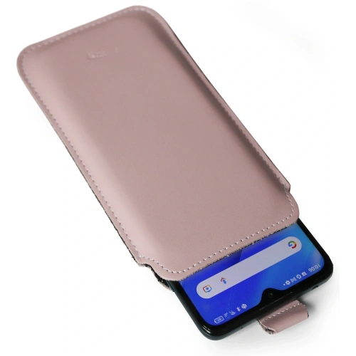 Buy LURESKO LILLA XXXL leather slip case slip for phone 6.5' - 6.9' (smooth pink with white thread) - LUR39 - {ean13} - Home Screen Store Europe